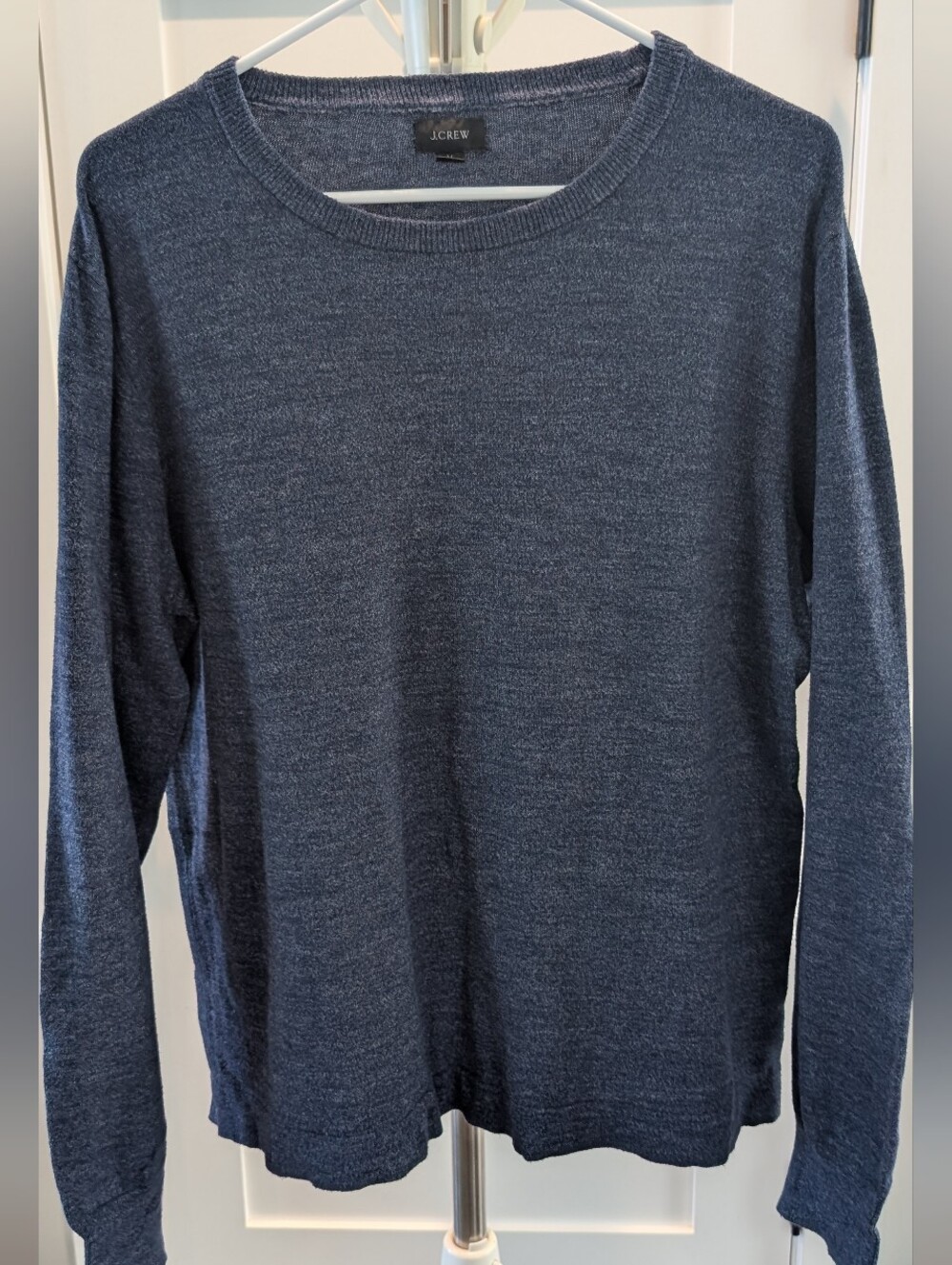 J. Crew Heathered Navy Blue Crewneck Sweater